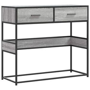 vidaXL Konzolov&yacute; stolek &scaron;ed&yacute; sonoma 90x35x80 cm kompozitn&iacute; dřevo