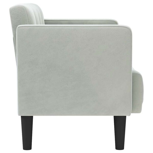 vidaXL Loveseat Sofa světle &scaron;ed&aacute; 111 cm samet