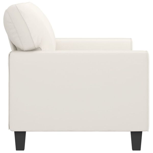 vidaXL 2m&iacute;stn&aacute; pohovka kr&eacute;mov&aacute; 140 cm uměl&aacute; kůže