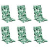 vidaXL Podu&scaron;ky na židli s vysok&yacute;m opěradlem 6 ks vzor listů oxford