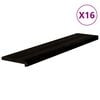 vidaXL N&aacute;&scaron;lapy na schody 16 ks hnědo-čern&eacute; 120x25x2 cm masivn&iacute; dub