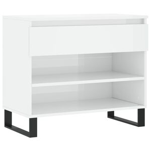 vidaXL Botn&iacute;k b&iacute;l&yacute; s vysok&yacute;m leskem 70x36x60 cm kompozitn&iacute; dřevo