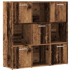 vidaXL Knihovna old wood 90 x 28 x 90 cm kompozitn&iacute; dřevo