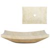 vidaXL Umyvadlo 50 x 35 x 12 cm mramor kr&eacute;mov&eacute;