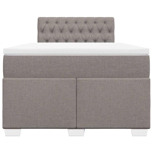 vidaXL Box spring postel s matrac&iacute; taupe 120x190 cm textil