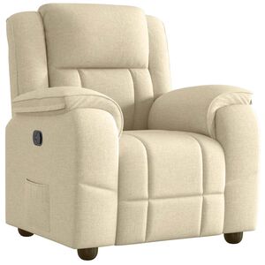vidaXL Polohovac&iacute; křeslo kr&eacute;mov&eacute; textil