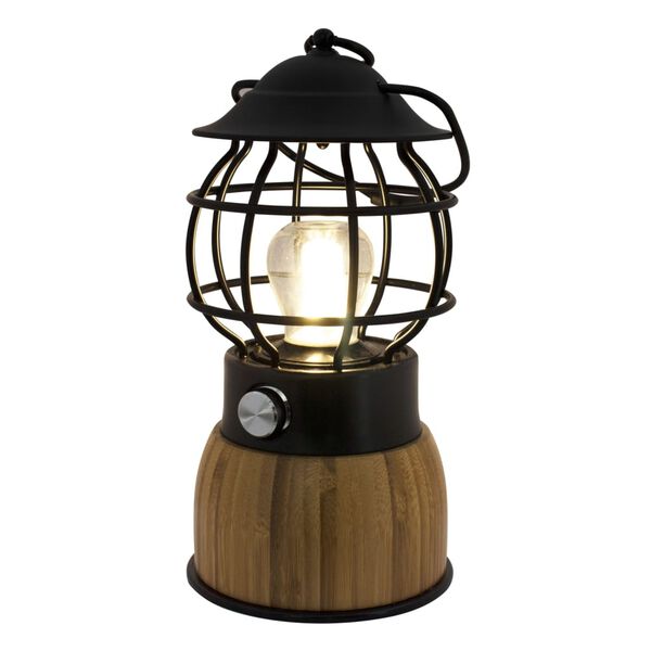 Eurotrail LED kempingov&aacute; lucerna Breeze bambus čern&aacute;