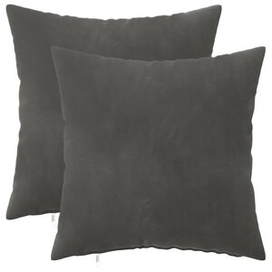 vidaXL Povlak na pol&scaron;t&aacute;ř 2 pcs HEERLEN Tmavě &scaron;ed&aacute; 30 x 30 cm Samet