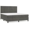 vidaXL Box spring postel s matrac&iacute; tmavě &scaron;ed&aacute; 180x200 cm samet