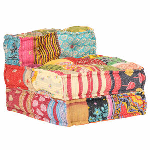 vidaXL Modul&aacute;rn&iacute; pouf patchwork textil