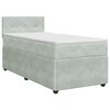 vidaXL Postel boxspring s matrac&iacute; s čelo Světle &scaron;ed&aacute; 90 x 190 cm Samet