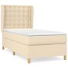 vidaXL Box spring postel s matrac&iacute; kr&eacute;mov&aacute; 90x190 cm textil