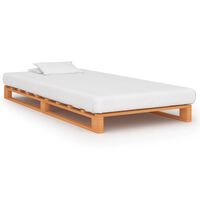 vidaXL Rám postele z palet hnědý masivní borovice 90 x 200 cm
