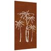 vidaXL Zahradn&iacute; n&aacute;stěnn&aacute; dekorace 105 x 55 cm cortenov&aacute; ocel Palma