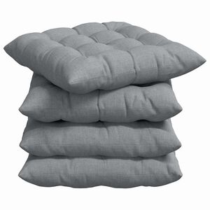 vidaXL Pol&scaron;t&aacute;ře na sedadla 4 ks Textil Světle &scaron;ed&aacute; 40 x 40 x 6 cm