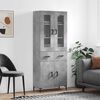 vidaXL Skř&iacute;ň highboard betonově &scaron;ed&aacute; 69,5x34x180 cm kompozitn&iacute; dřevo