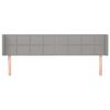 vidaXL Čelo postele typu u&scaron;&aacute;k světle &scaron;ed&eacute; 163x16x78/88 cm textil