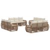 vidaXL Sada zahradn&iacute;ch pohovek 12 pcs Beige a kr&eacute;mov&aacute; b&iacute;l&aacute; polyratan
