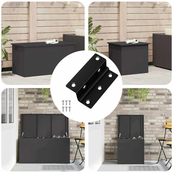 vidaXL Z&aacute;věs 12 pcs Čern&aacute; 38 x 17 x 60 mm Železo