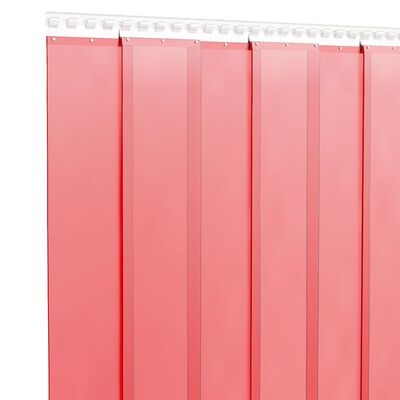 vidaXL Závěs do dveří červený 300 mm x 2,6 mm 25 m PVC