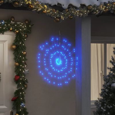 vidaXL Vánoční hvězdicová světla 2 ks 140 modrých LED diod 17 cm