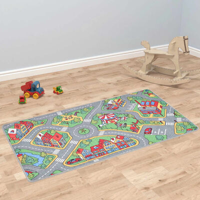 vidaXL Hrací koberec se smyčkovým vlasem 170x290 vzor Městská silnice