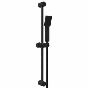 vidaXL Sada sprchov&eacute;ho syst&eacute;mu Čern&aacute; 70 cm Nerezov&aacute; ocel