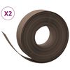 vidaXL Travn&iacute; lemy 2 ks hněd&eacute; 10 m 15 cm polyethylen