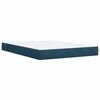 vidaXL Box spring postel s matrac&iacute; modr&aacute; 140 x 200 cm samet