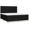 vidaXL Box spring postel s matrac&iacute; čern&aacute; 180x200 cm textil