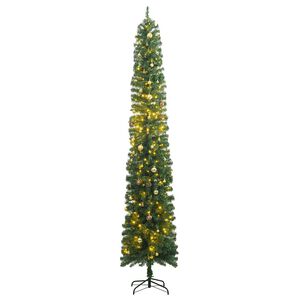 vidaXL &Uacute;zk&yacute; v&aacute;nočn&iacute; stromek s 300 LED a koulemi 300 cm