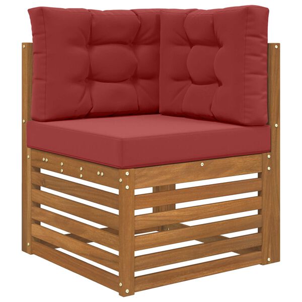 vidaXL Venkovn&iacute; pol&scaron;t&aacute;ř na pohovku 3 pcs v&iacute;nov&aacute; červen&aacute; Polyester