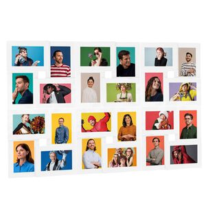 vidaXL Kol&aacute;žov&yacute; fotor&aacute;meček na 24 obr&aacute;zků (10 x 15 cm) b&iacute;l&yacute; MDF