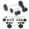 vidaXL Sada činek barbell a dumbbell 90 kg