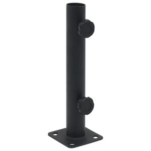 vidaXL Z&aacute;kladna pro slunečn&iacute;k pro tyč &Oslash; 32/34/38 mm matn&aacute; čern&aacute; ocel