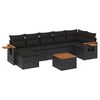 vidaXL Patio Sofa Set 8m&iacute;stn&eacute; Black