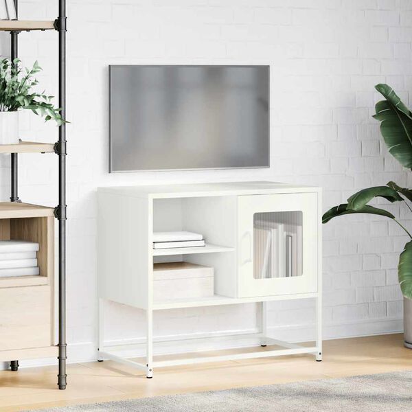 vidaXL TV skř&iacute;ňka b&iacute;l&aacute; 68 x 39 x 60,5 cm ocel