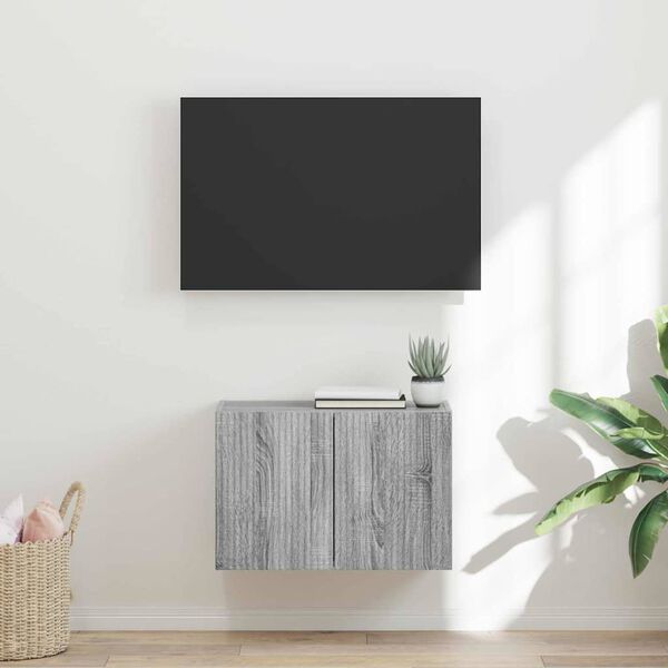 vidaXL TV wall cabinet &Scaron;ed&aacute; Sonoma 59,5 x 31 x 40 cm kompozitn&iacute; dřevo