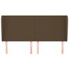 vidaXL Čelo postele typu u&scaron;&aacute;k tmavě hněd&eacute; 203x23x118/128 cm textil
