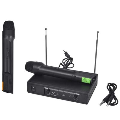 Bezdrátový mikrofonní systém VHF - přijímač se 2 mikrofony