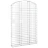 vidaXL Klenut&yacute; gabionov&yacute; ko&scaron; 150 x 30 x 220/240 cm pozinkovan&eacute; železo