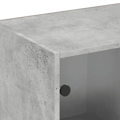 vidaXL Knihovna s dvířky betonově šedá 204x37x75 cm kompozitní dřevo