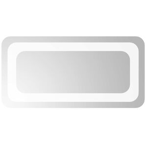 vidaXL LED koupelnov&eacute; zrcadlo Transparentn&iacute; 40 x 20 cm tvrzen&eacute; sklo
