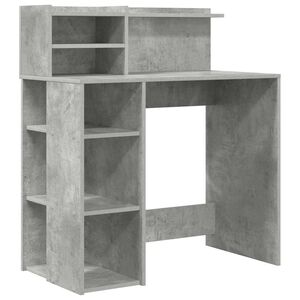 vidaXL Stůl Betonově &scaron;ed&aacute; Kompozitn&iacute; dřevo 90 x 48 x 101,5 cm