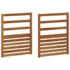 vidaXL Opěrky 2 pcs Hněd&aacute; 59 x 4 x 73 cm kompozitn&iacute; dřevo
