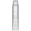 vidaXL Klenuté gabionové koše 5 ks 400x50x180/200cm pozinkované železo
