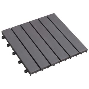 vidaXL Dlažba na terasu 20 ks &Scaron;ed&aacute; 30 x 30 cm Ak&aacute;ciov&eacute; dřevo