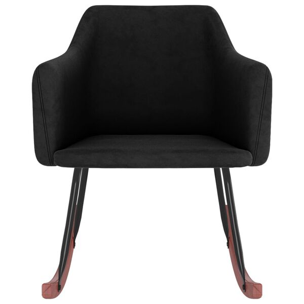 vidaXL Houpac&iacute; křeslo čern&eacute; samet