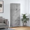 vidaXL Skř&iacute;ň highboard betonově &scaron;ed&aacute; 69,5x34x180 cm kompozitn&iacute; dřevo