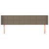 vidaXL Čelo postele typu u&scaron;&aacute;k taupe 183x16x78/88 cm textil